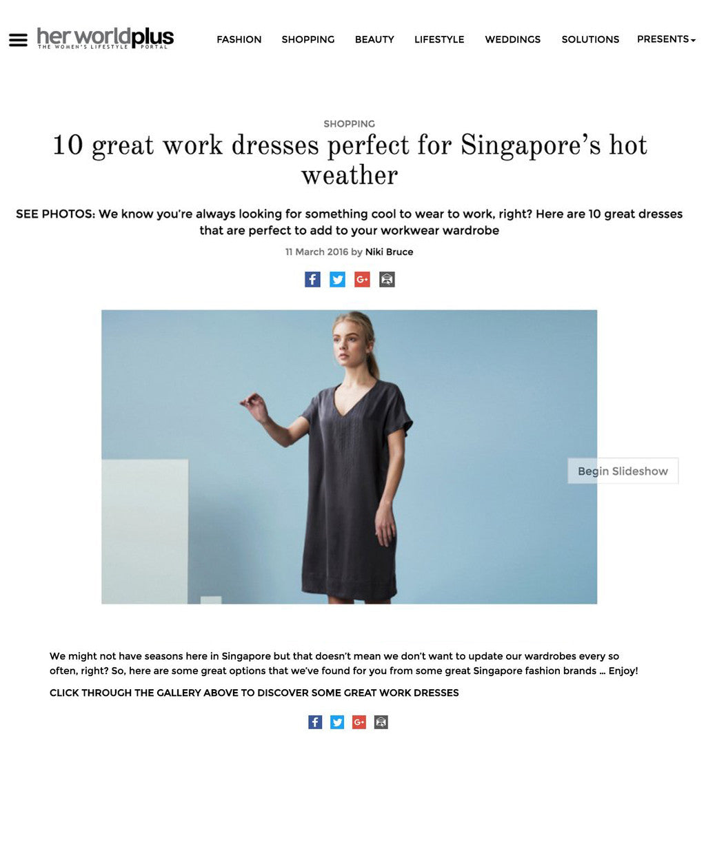 10 Great Work Dresses Perfect for Singapore's Hot Weather / Her World plus