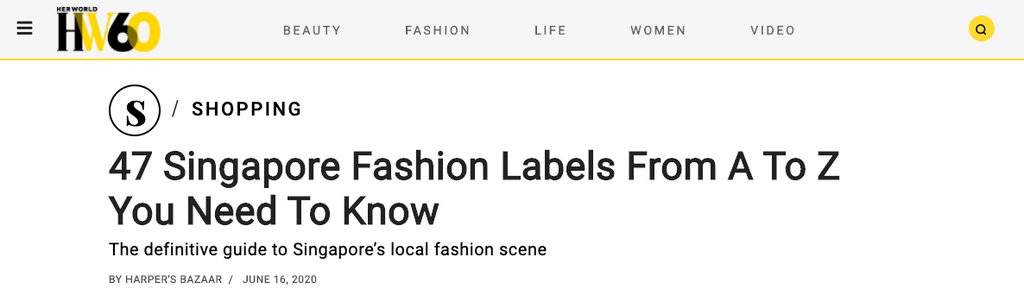 Her World 47 Singapore Fashion Labels From A To Z You Need To Know GINLEE Studio