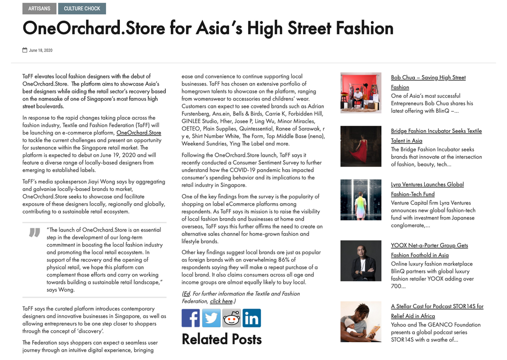 Indvstrvs | OneOrchard.Store for Asia’s High Street Fashion