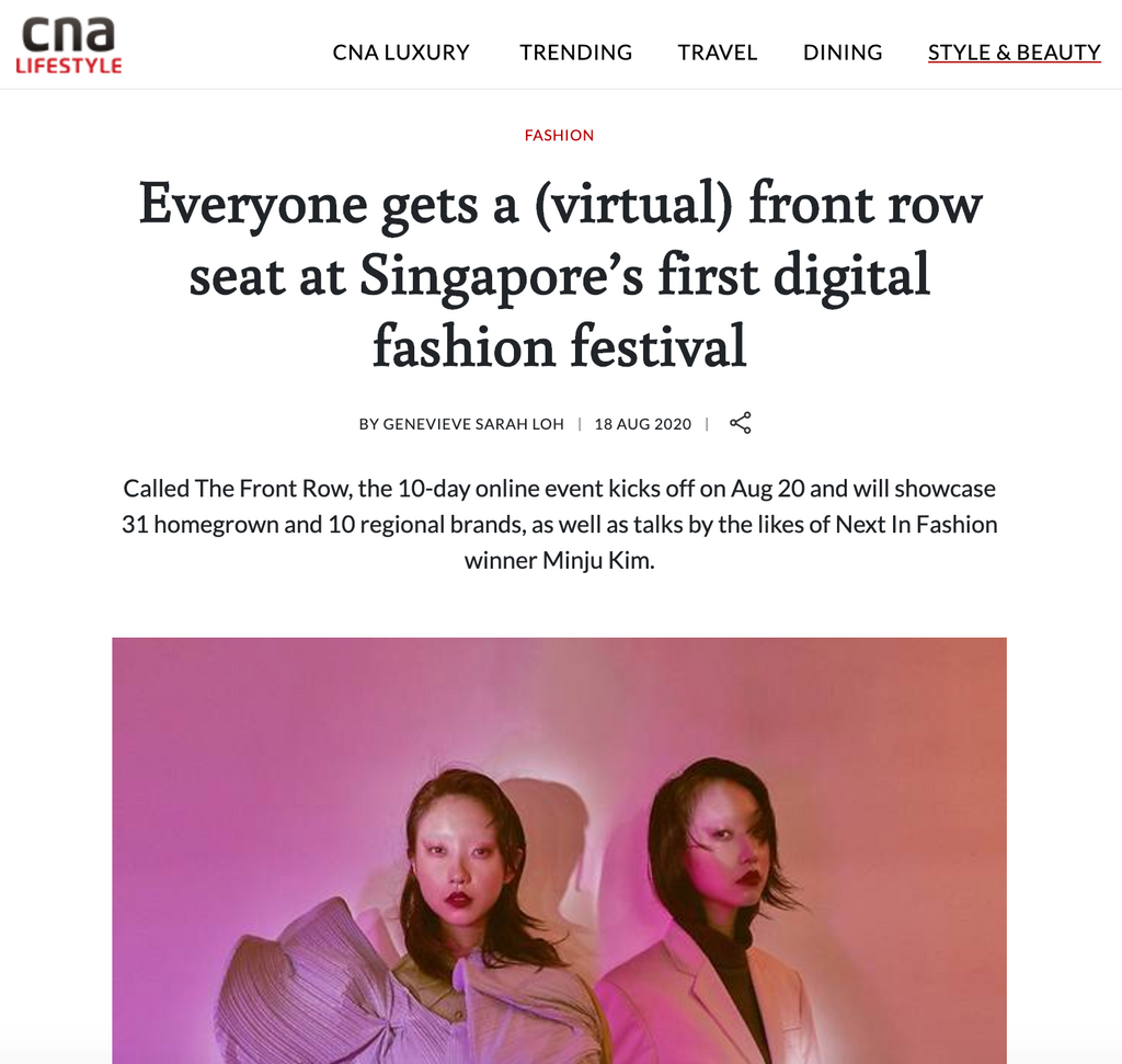 CNA Lifestyle | Everyone gets a (virtual) front row seat at Singapore’s first digital fashion festival